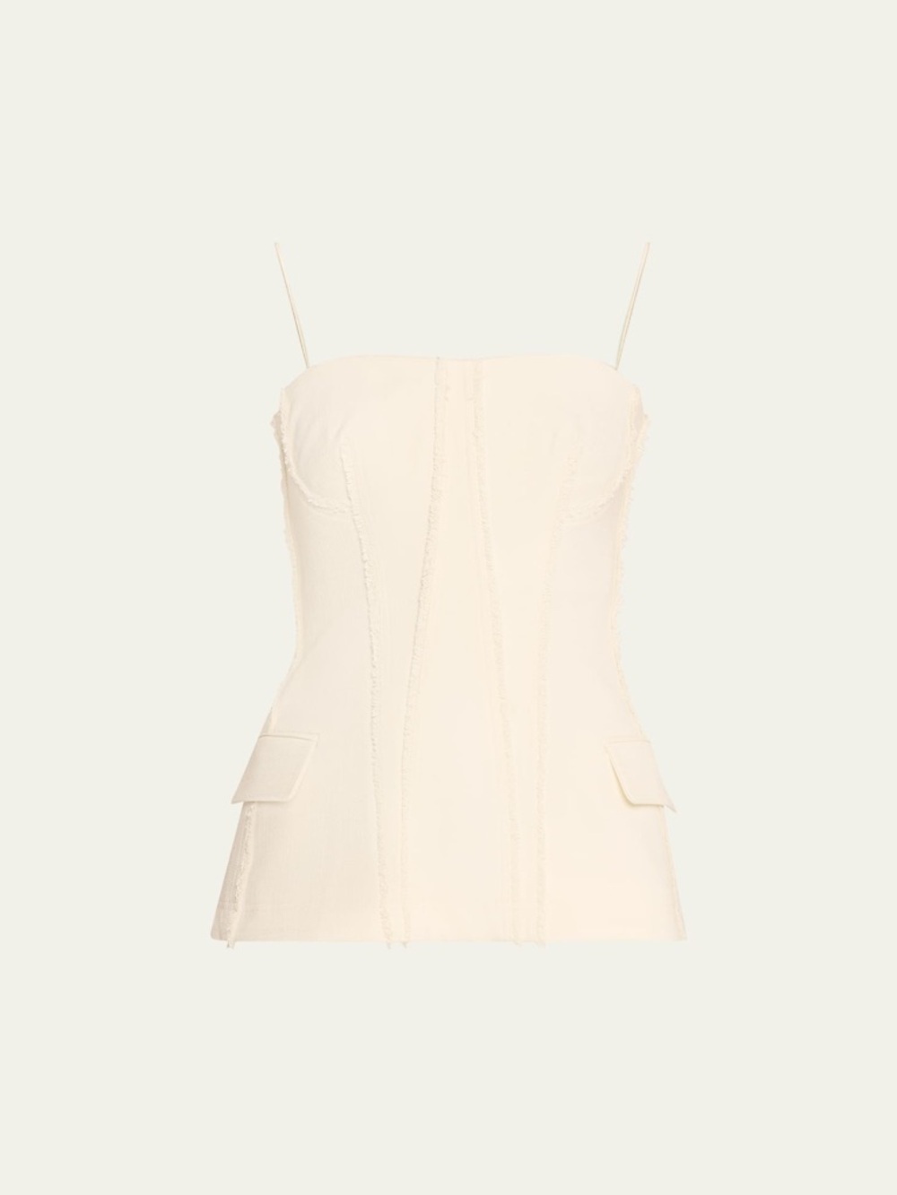 Strapless Ivory Bustier Top - Structured Corset Style - Picture 2 of 5